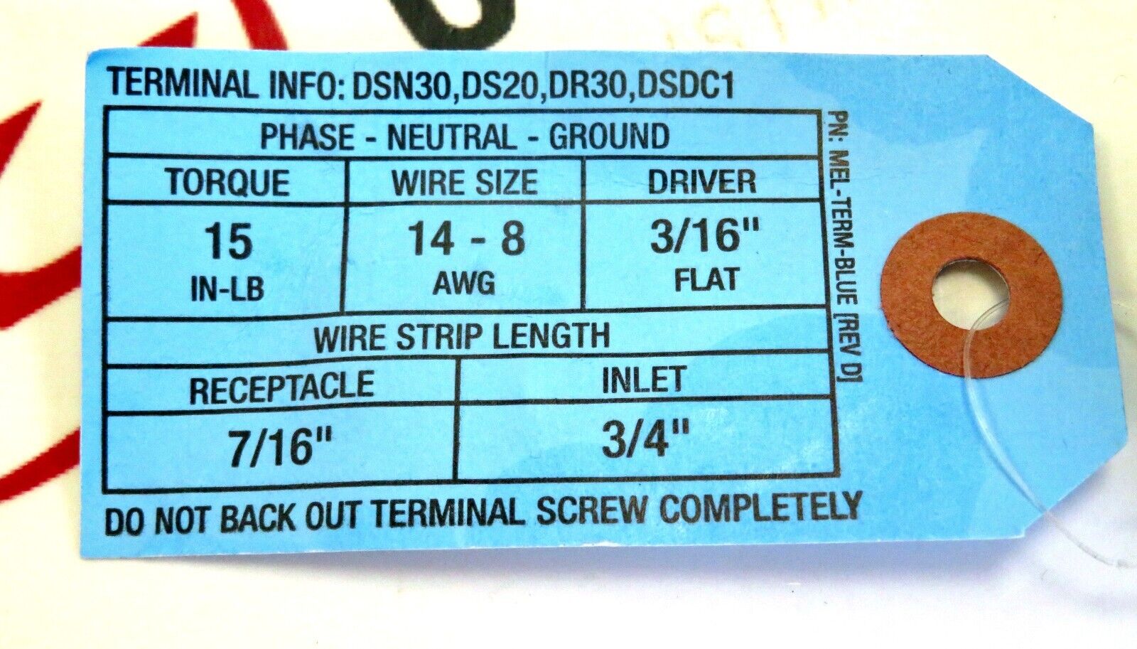 Meltric 63-38043 DSN30 Inlet / Plug 30A 3P+G  TYPE 4X IP69 480VAC 15HP
