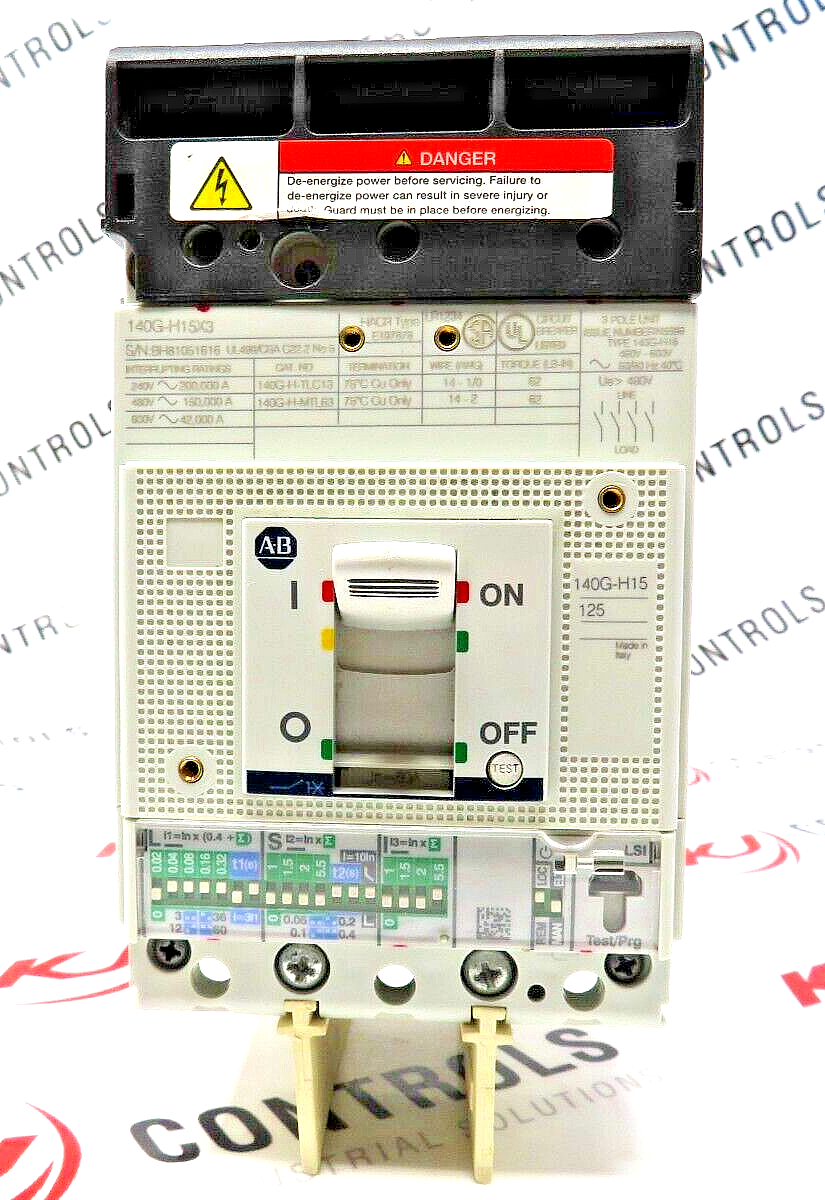 Allen-Bradley 140G-H15X3 125A Molded Case Circuit Breaker 140G-HTH3-C60 Trip LSI