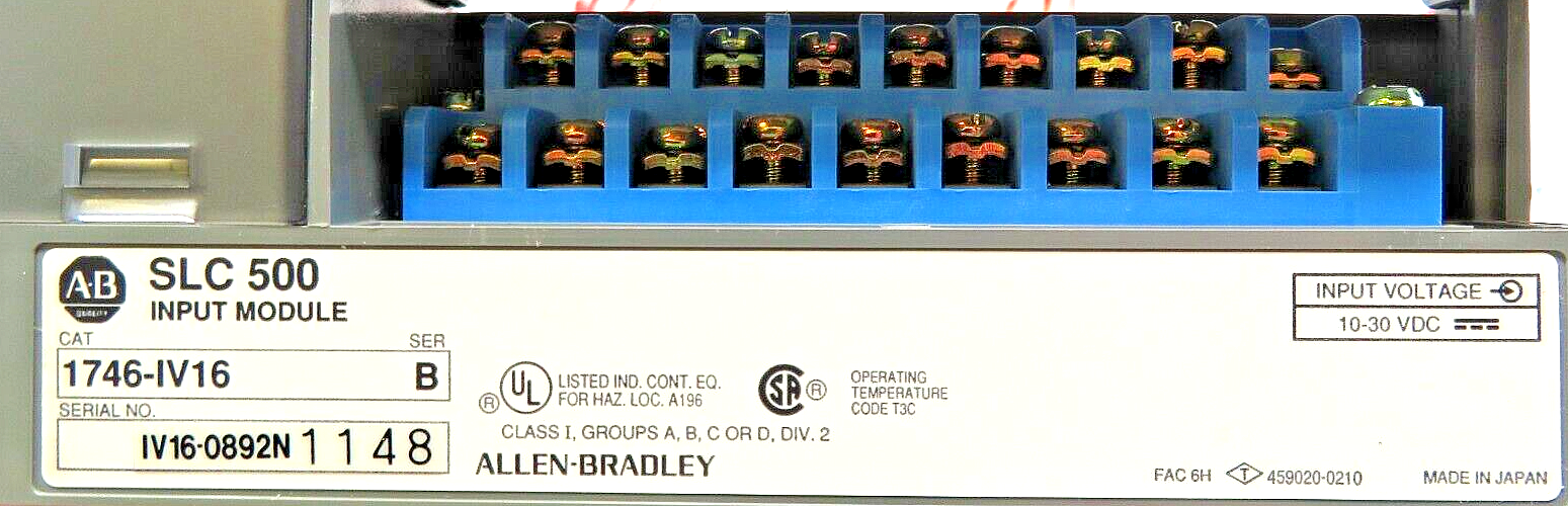 Allen-Bradley 1746-IV16 SLC 500 Digital 16- Input Module