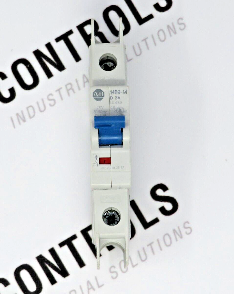 Allen-Bradley 1489-M1D020 Miniature Circuit Breaker 2A 1-Pole Trip Curve D 277V